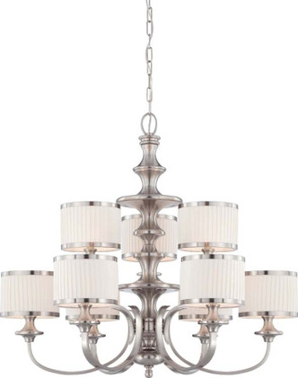 Nuvo Lighting - 60-4739 - Nine Light Chandelier - Candice - Brushed Nickel
