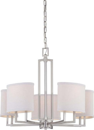 Nuvo Lighting - 60-4755 - Five Light Chandelier - Gemini - Brushed Nickel