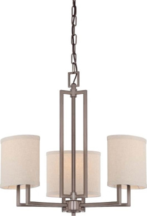Nuvo Lighting - 60-4857 - Three Light Chandelier - Gemini - Hazel Bronze