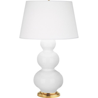 Robert Abbey - DY40X - One Light Table Lamp - Triple Gourd - Daisy Glazed Ceramic w/Antique Natural Brass