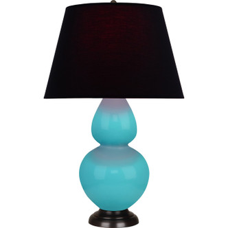Robert Abbey - EB21K - One Light Table Lamp - Double Gourd - Egg Blue Glazed Ceramic w/Deep Patina Bronze