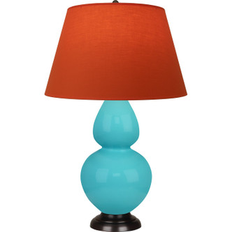Robert Abbey - EB21T - One Light Table Lamp - Double Gourd - Egg Blue Glazed Ceramic w/Deep Patina Bronze