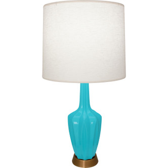 Robert Abbey - EB36 - One Light Accent Lamp - Small Emma - Egg Blue Glazed Ceramic w/Warm Brass