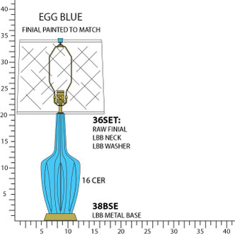 Robert Abbey - EB38 - One Light Table Lamp - Emma - Egg Blue Glazed Ceramic w/Warm Brass