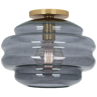 Robert Abbey - GY64 - One Light Flushmount - Horizon - Modern Brass w/ Smoke Gray Glass