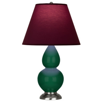 Robert Abbey - JU12P - One Light Accent Lamp - Small Double Gourd - Jungle Glazed Ceramic w/Antique Silver