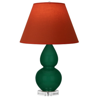 Robert Abbey - JU13T - One Light Accent Lamp - Small Double Gourd - Jungle Glazed Ceramic w/Lucite