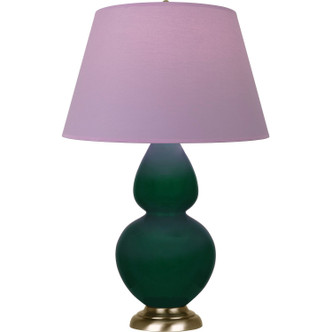 Robert Abbey - JU20L - One Light Table Lamp - Double Gourd - Jungle Glazed Ceramic w/Antique Natural Brass