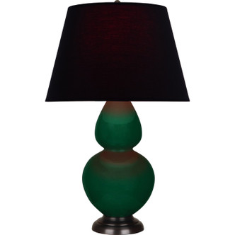 Robert Abbey - JU21K - One Light Table Lamp - Double Gourd - Jungle Glazed Ceramic w/Deep Patina Bronze