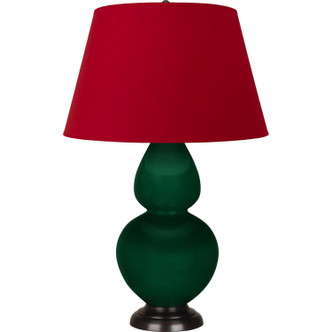 Robert Abbey - JU21R - One Light Table Lamp - Double Gourd - Jungle Glazed Ceramic w/Deep Patina Bronze