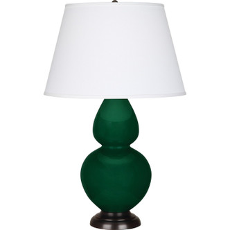 Robert Abbey - JU21X - One Light Table Lamp - Double Gourd - Jungle Glazed Ceramic w/Deep Patina Bronze