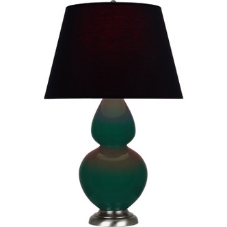 Robert Abbey - JU22K - One Light Table Lamp - Double Gourd - Jungle Glazed Ceramic w/Antique Silver