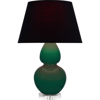 Robert Abbey - JU23K - One Light Table Lamp - Double Gourd - Jungle Glazed Ceramic w/Lucite