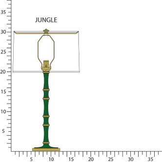 Robert Abbey - JU71 - One Light Table Lamp - Kane - Jungle w/Modern Brass