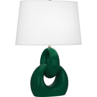 Robert Abbey - JU981 - One Light Table Lamp - Fusion - Jungle Glazed Ceramic w/Polished Nickel