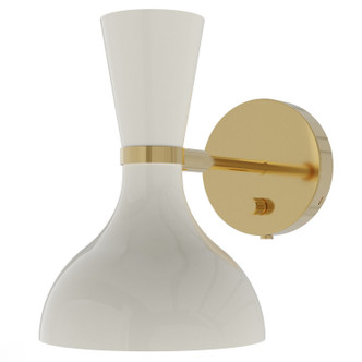 Robert Abbey - LY05LY - One Light Wall Sconce - Clare - Modern Brass w/Lily Painted