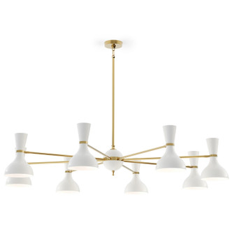 Robert Abbey - LY08LY - Eight Light Chandelier - Clare - Modern Brass w/Lily Painted