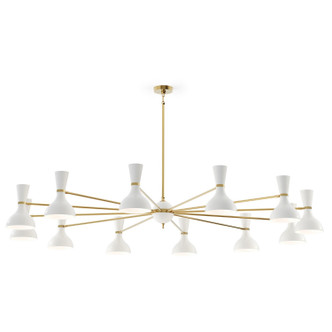 Robert Abbey - LY12LY - 12 Light Chandelier - Clare - Modern Brass w/Lily Painted