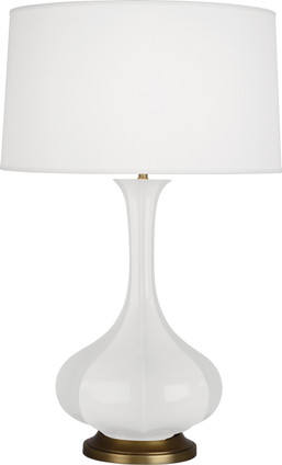 Robert Abbey - LY994 - One Light Table Lamp - Pike - Lily Glazed Ceramic w/Aged Brass