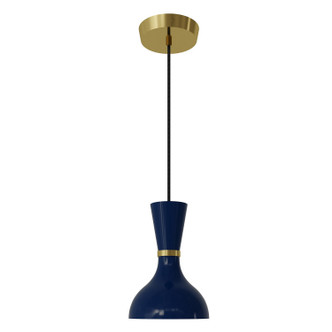 Robert Abbey - MB01MB - One Light Pendant - Clare - Modern Brass w/Midnight Blue Painted