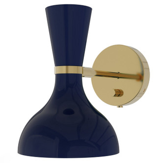 Robert Abbey - MB05MB - One Light Wall Sconce - Clare - Modern Brass w/Midnight Blue Painted