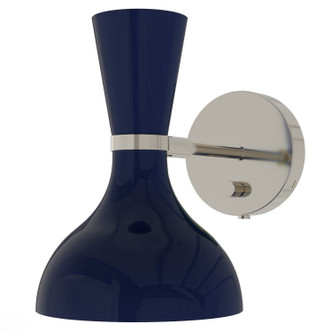 Robert Abbey - MB06MB - One Light Wall Sconce - Clare - Polished Nickel w/Midnight Blue Painted