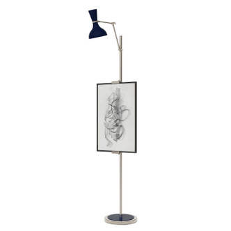 Robert Abbey - MB17MB - One Light Floor Easel - Clare - Polished Nickel w/Midnight Blue Painted
