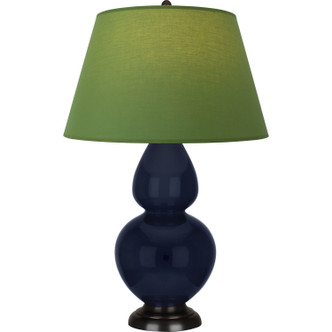 Robert Abbey - MB21G - One Light Table Lamp - Double Gourd - Midnight Blue Glazed Ceramic w/Deep Patina Bronze