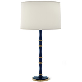 Robert Abbey - MB71 - One Light Table Lamp - Kane - Midnight Blue w/Modern Brass