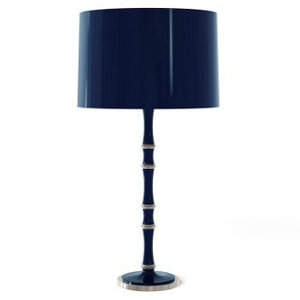 Robert Abbey - MB72X - One Light Table Lamp - Kane - Midnight Blue w/Polished Nickel