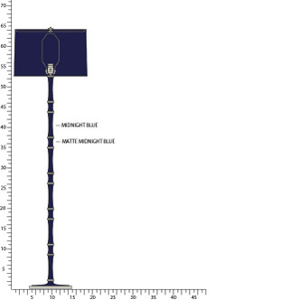 Robert Abbey - MB74MMBX - One Light Floor Lamp - Kane - Midnight Blue Matte Midnight Blue w/Polished Nickel