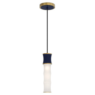 Robert Abbey - MB85 - One Light Pendant - Kane - Midnight Blue w/Modern Brass