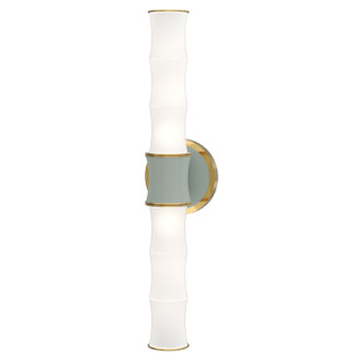 Robert Abbey - MCL83 - Two Light Wall Sconce - Kane - Matte Celadon w/Modern Brass