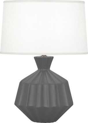 Robert Abbey - MCR18 - One Light Table Lamp - Small Orion - Matte Ash Glazed Ceramic