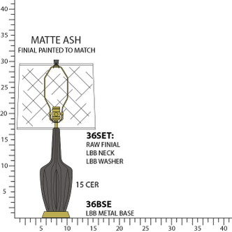 Robert Abbey - MCR36 - One Light Accent Lamp - Small Emma - Matte Ash Glazed Ceramic w/Warm Brass