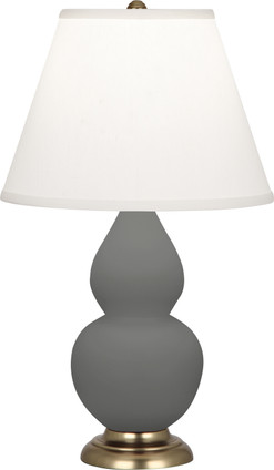 Robert Abbey - MCR50 - One Light Accent Lamp - Small Double Gourd - Matte Ash Glazed Ceramic w/Antique Natural Brass