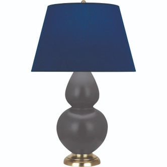 Robert Abbey - MCR55N - One Light Table Lamp - Double Gourd - Matte Ash Glazed Ceramic w/Antique Natural Brass