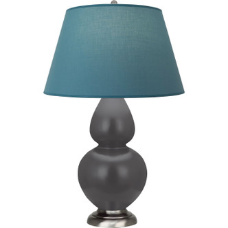 Robert Abbey - MCR59B - One Light Table Lamp - Double Gourd - Matte Ash Glazed Ceramic w/Antique Silver