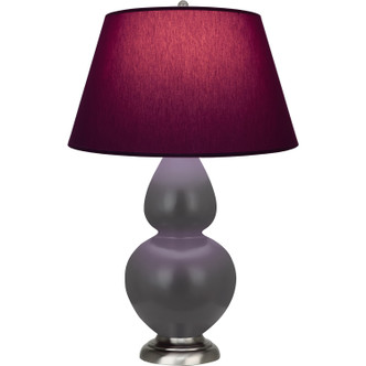 Robert Abbey - MCR59P - One Light Table Lamp - Double Gourd - Matte Ash Glazed Ceramic w/Antique Silver