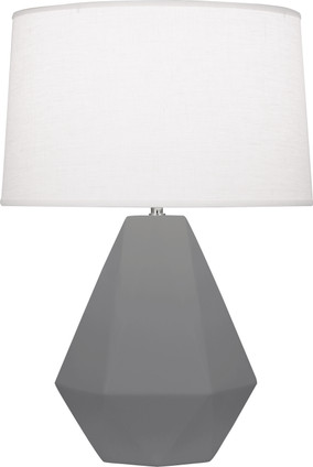Robert Abbey - MCR97 - One Light Table Lamp - Delta - Matte Ash Glazed Ceramic