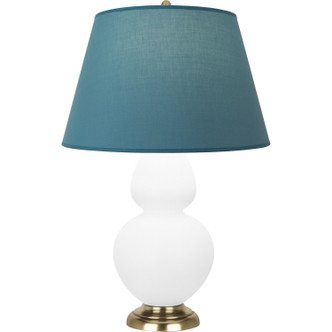 Robert Abbey - MDY20B - One Light Table Lamp - Double Gourd - Matte Daisy Glazed Ceramic w/Antique Natural Brass