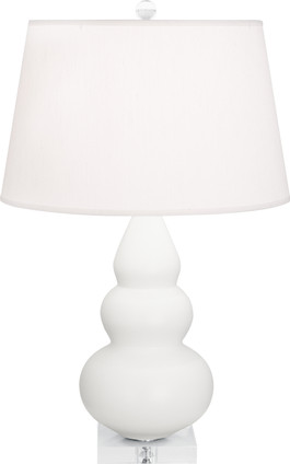 Robert Abbey - MLY33 - One Light Accent Lamp - Small Triple Gourd - Matte Lily Glazed Ceramic w/Lucite