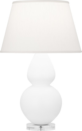Robert Abbey - MLY62 - One Light Table Lamp - Double Gourd - Matte Lily Glazed Ceramic w/Lucite