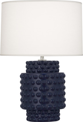 Robert Abbey - MMB09 - One Light Accent Lamp - Small Dolly - Matte Midnight Blue Glazed Textured Ceramic