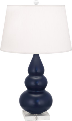 Robert Abbey - MMB33 - One Light Accent Lamp - Small Triple Gourd - Matte Midnight Blue Glazed Ceramic w/Lucite