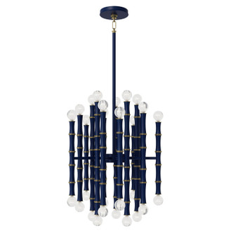 Robert Abbey - MMB48 - 30 Light Chandelier - Kane - Matte Midnight Blue w/Modern Brass