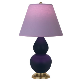 Robert Abbey - MMB50L - One Light Accent Lamp - Small Double Gourd - Matte Midnight Blue Glazed Ceramic w/Antique Natural Brass