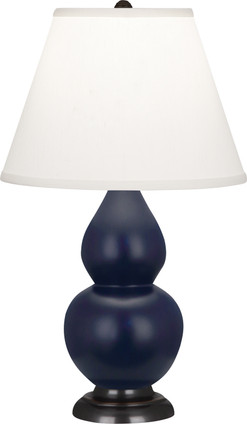 Robert Abbey - MMB51 - One Light Accent Lamp - Small Double Gourd - Matte Midnight Blue Glazed Ceramic w/Deep Patina Bronze