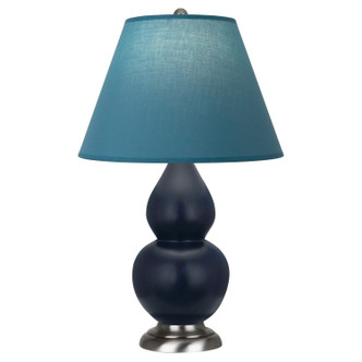 Robert Abbey - MMB52B - One Light Accent Lamp - Small Double Gourd - Matte Midnight Blue Glazed Ceramic w/Antique Silver