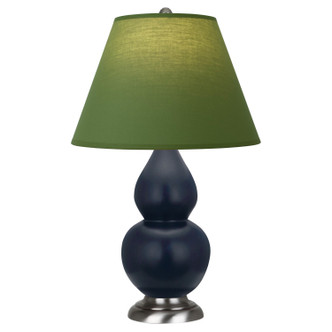 Robert Abbey - MMB52G - One Light Accent Lamp - Small Double Gourd - Matte Midnight Blue Glazed Ceramic w/Antique Silver